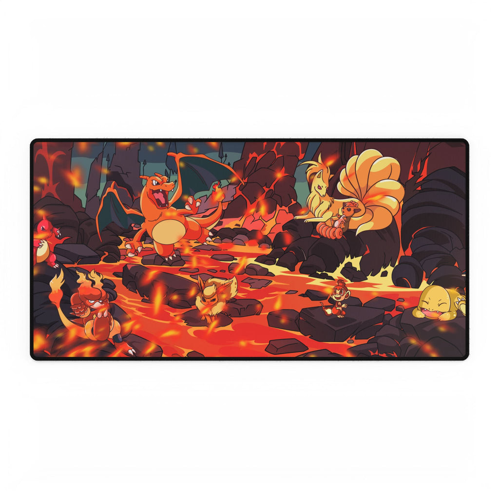 Fire Themed Desk Mat Gaming Mouse Pad
