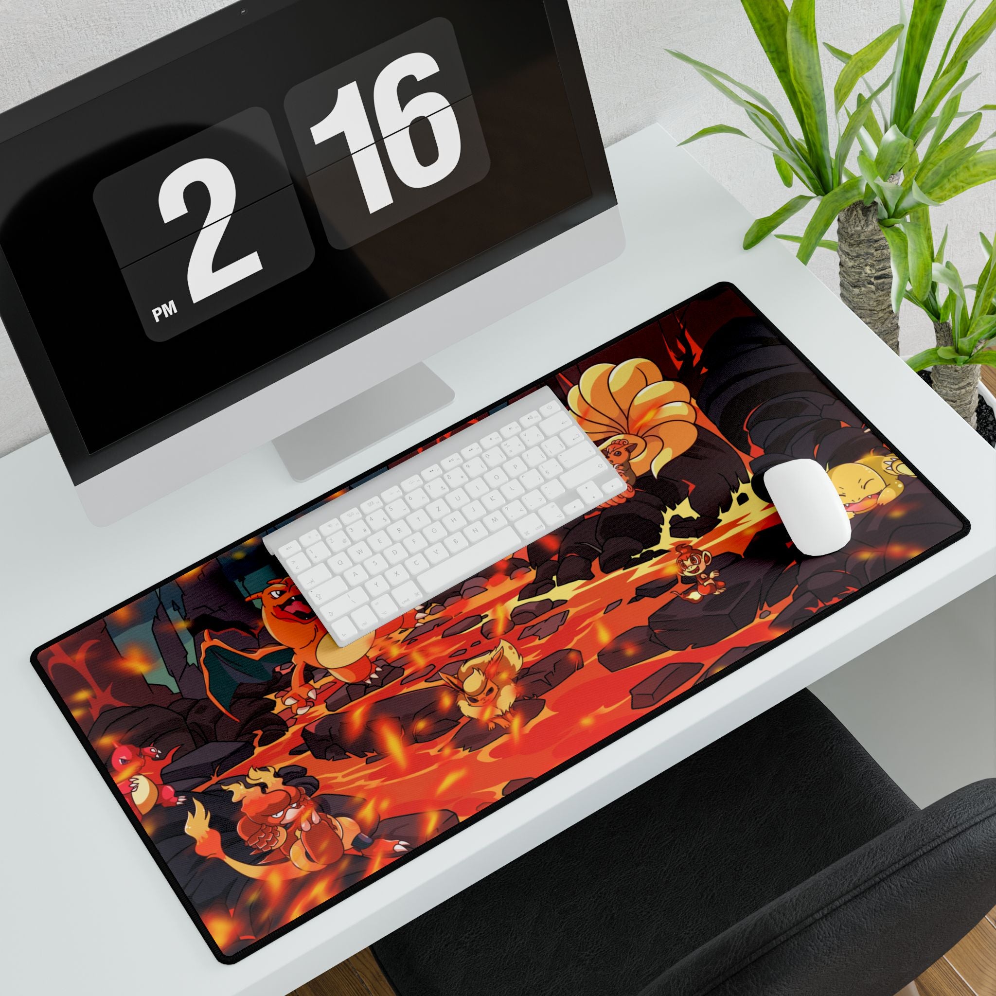 Fire Themed Desk Mat Gaming Mouse Pad